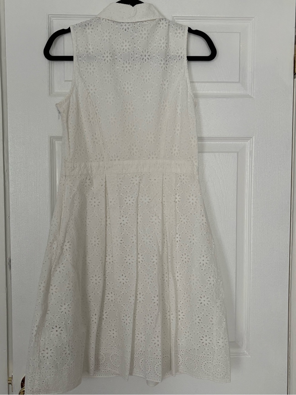Lauren Ralph Lauren White Eyelet Sleeveless Shirt Dress Size 4 - Picture 8 of 8